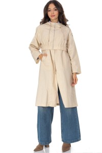  Lightweight mac with a hood in cream Aimelia JR671