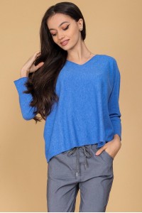 Casual jumper  BR2560 in Blue in a soft knit