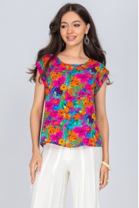  Casual top Aimelia BR2761 Multicoloured in a floral print