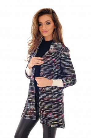 Multicoloured striped jacket - AIMELIA - JR419