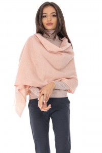 Multi functional shawl Aimelia BR2517 Peach in a wool blend