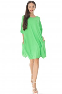 Oversized tshirt Aimelia Br2465, in Green, with an angel motif.