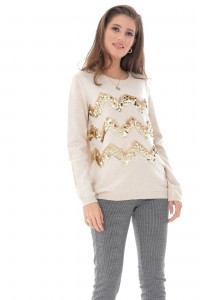 Delicate soft jumper with sequins, Aimelia - BR2218  