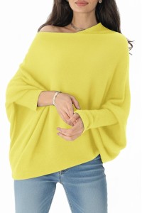 Cozy Women’s Sweater with Asymmetric Cut BR2955