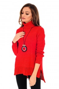 Oversized red polo neck  Aimelia -  BR2004  