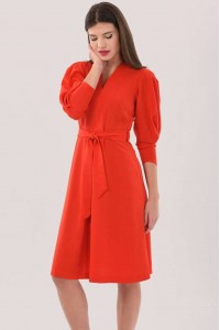 A chic A-Line DRESS, Aimelia DR4345 in Red