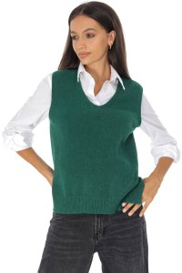  Knitted sleeveless jumper Dk Green Roh BR2919