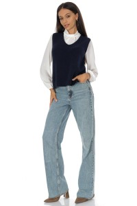  Knitted sleeveless jumper Navy Roh BR2922