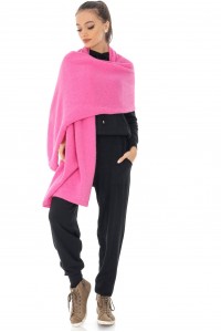 Wool blend scarf  Aimelia BR2520 Cerise with alpaca wool