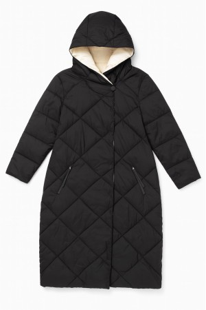 Womens Long Quilted Puffer Coat with Hood Winter Warm  JR670