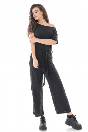  Soft Black Knitted Jumpsuit - AIMELIA - TR426