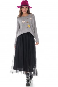 Black mesh skirt, Aimelia - FR462