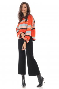 Black trousers, knitted, Aimelia - TR341 