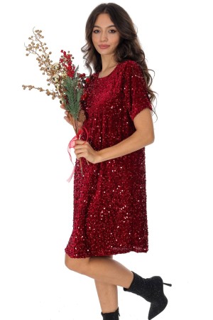 Rochie de searÃ„Æ’ A line cu paiete Grena Aimelia DR4803