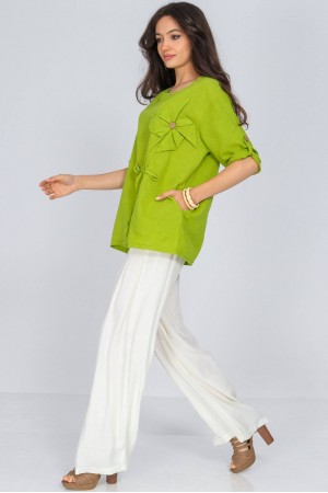 Oversized top Aimelia BR2771 Lime in linen