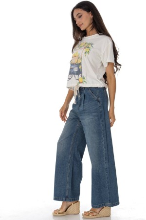  Casual T-Shirt with a lemon print in Cream Roh BR2962