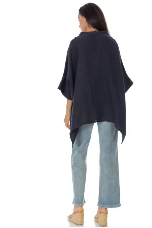 Oversized linen top in Navy Blue ,Roh BR2976