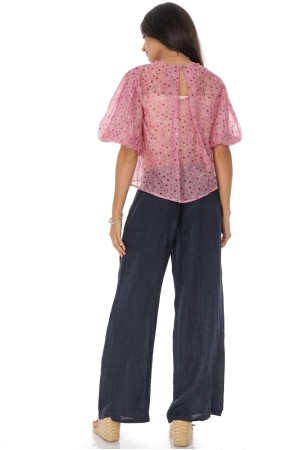 Delicate polka dot blouse in Pink Roh BR2980