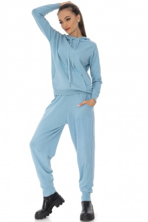 Casual lounge suit Aimelia TR468 Light Blue in a soft knit