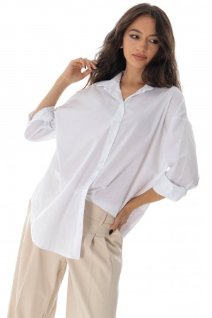 Casual shirt BR2624 White in cotton