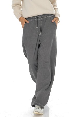  Casual wide leg bottoms with pockets Grey  TR552