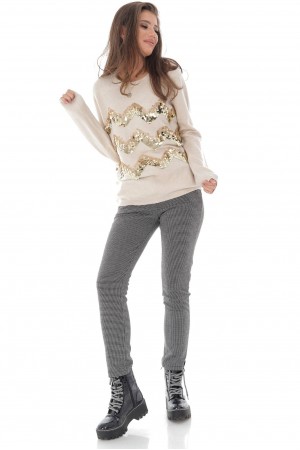 Delicate soft jumper with sequins, Aimelia - BR2218  