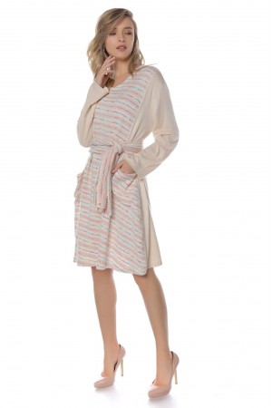 Oversized Tunic , Aimelia Dr3710, in Pale Pink, with a matching scarf.