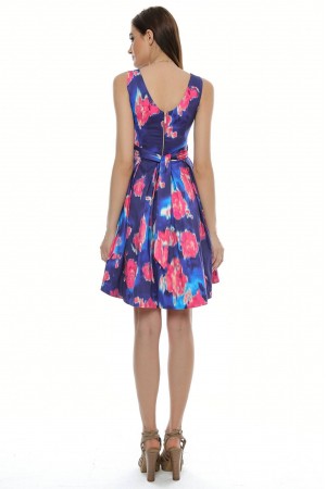 Instantly identifiable in this colourful digital print dress - DR2486