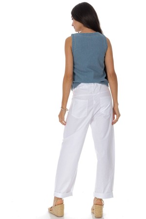 Casual top in denim with button detail Roh BR2984