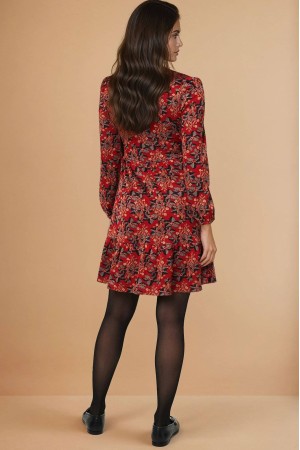 Printed tea dress Wine Roh DR4785