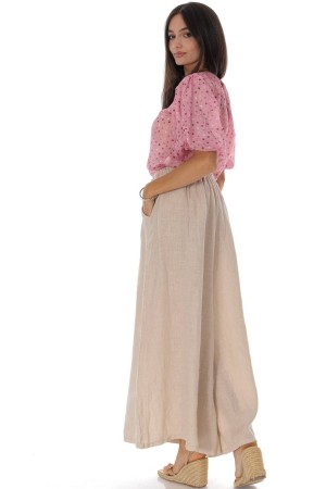 Casual linen trousers with pockets in Beige Roh TR584