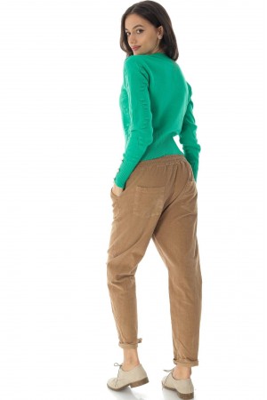 Short wool blend jumper ,Green, Aimelia BR2642