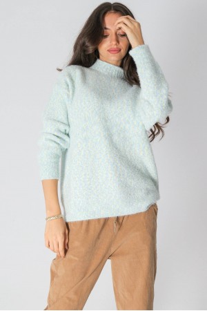 Soft chunky high neck jumper ,Mint, Aimelia BR2636